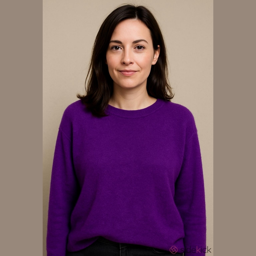 Only Mine Cashmere Purple Violet Sweater Sz M